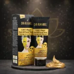 Dr. Rashel Gold Collagen Peel Off Facial Mask tube and box displayed in a premium studio product image for whitening and anti-wrinkle care