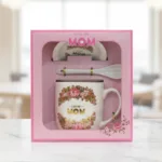 mom mug gift set i love you mom ceramic mug with spoon by Glamour Ceylon